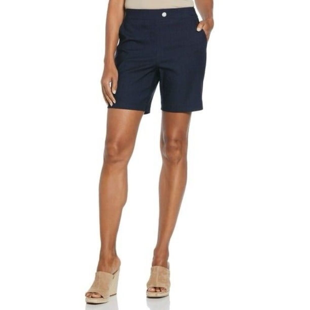 NWT Rafaella 7" High Rise Stretch Shorts Rinse - Size 10